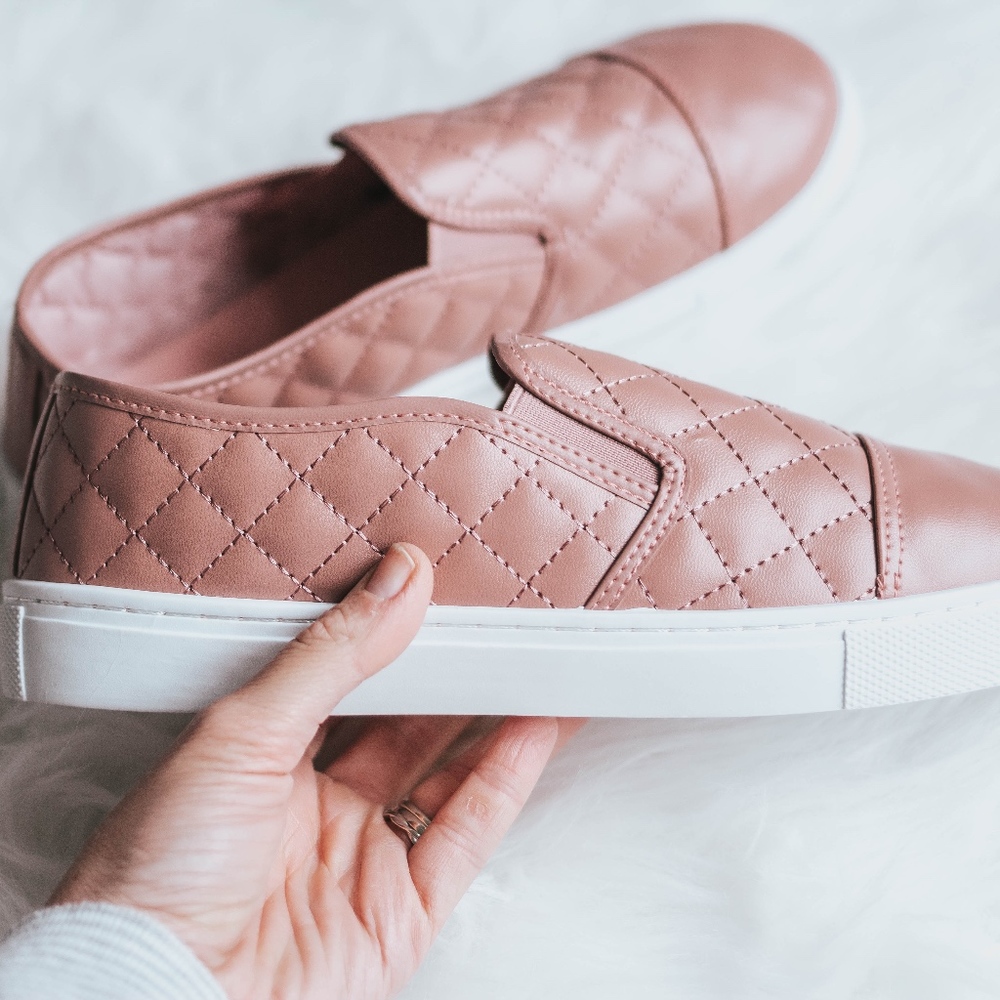 NEW Pink Slip On Sneakers